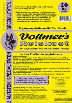 5kg Vollmer´s Vollmer Reiskost 5kg Diätfutter