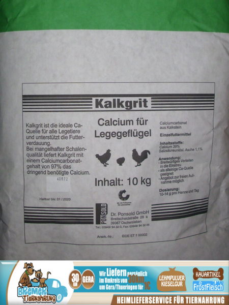 1kg Kalkgrit Kalk Grit für Hühner Calcium Legehennen Geflügel