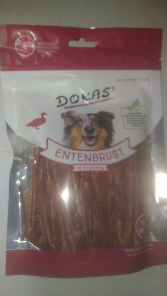 250 gramm DOKAS Entenbruststreifen getrocknet 100% ENTE