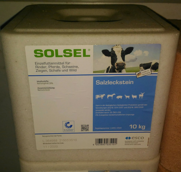 10kg Salzleckstein Leckstein Mineralleckstein Natrium Steinsalz Siedesalz Salz