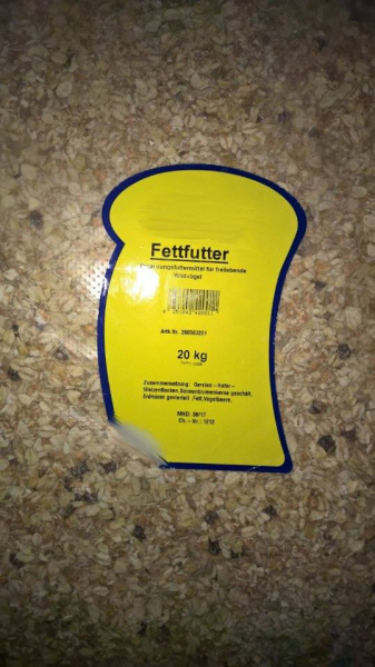 20kg Fettfutter plus Energiefutter für Wildvögel