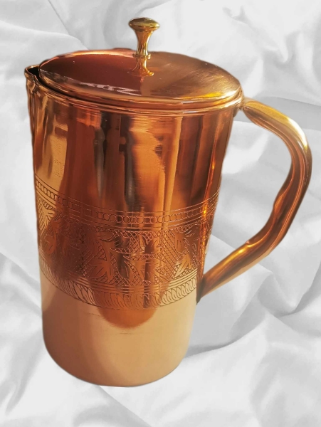 1Stk 1,5 Liter Gravierter Kupferkrug 1500 ml