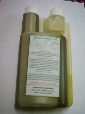 500ml Futterhanföl für alle Tierarten